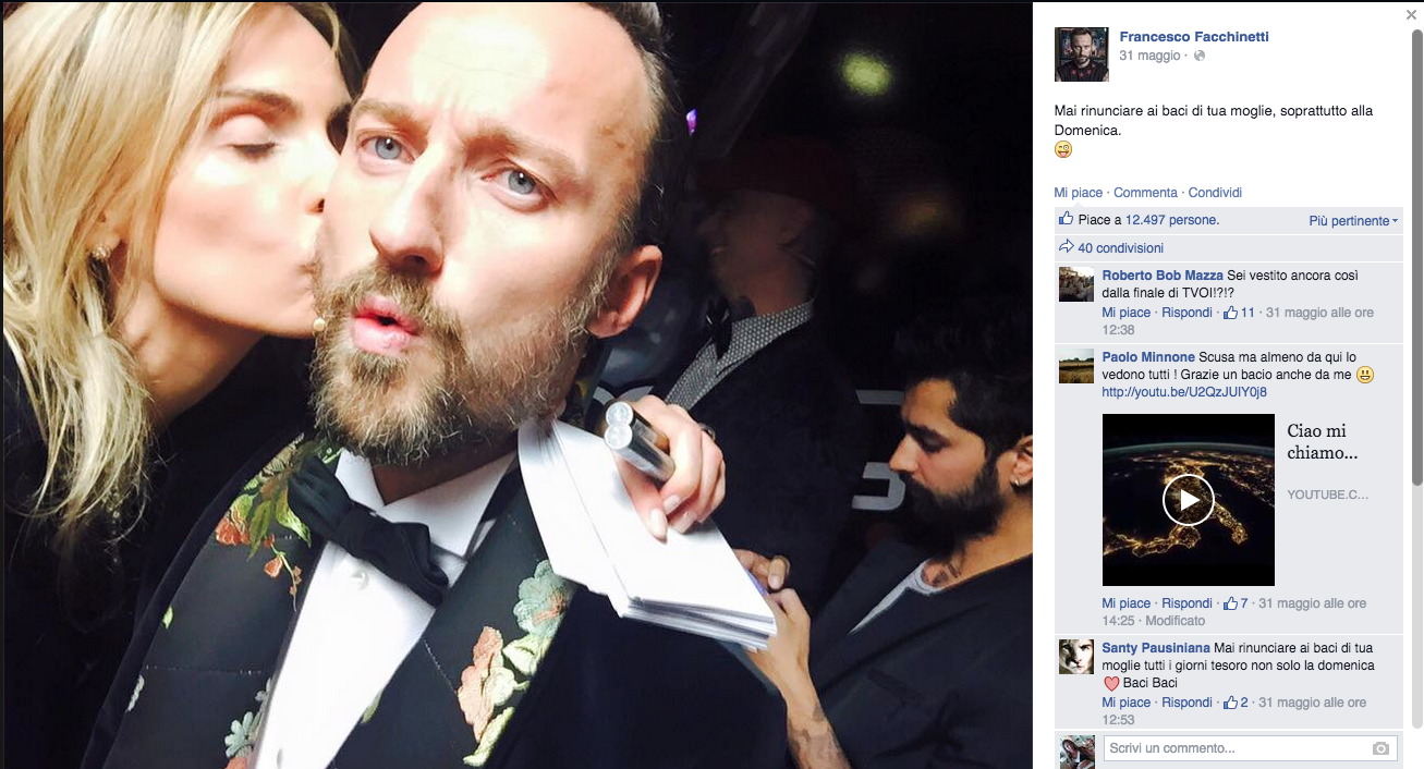 Francesco Facchinetti: terzo figlio in arrivo Francesco Facchinetti: terzo figlio in arrivo