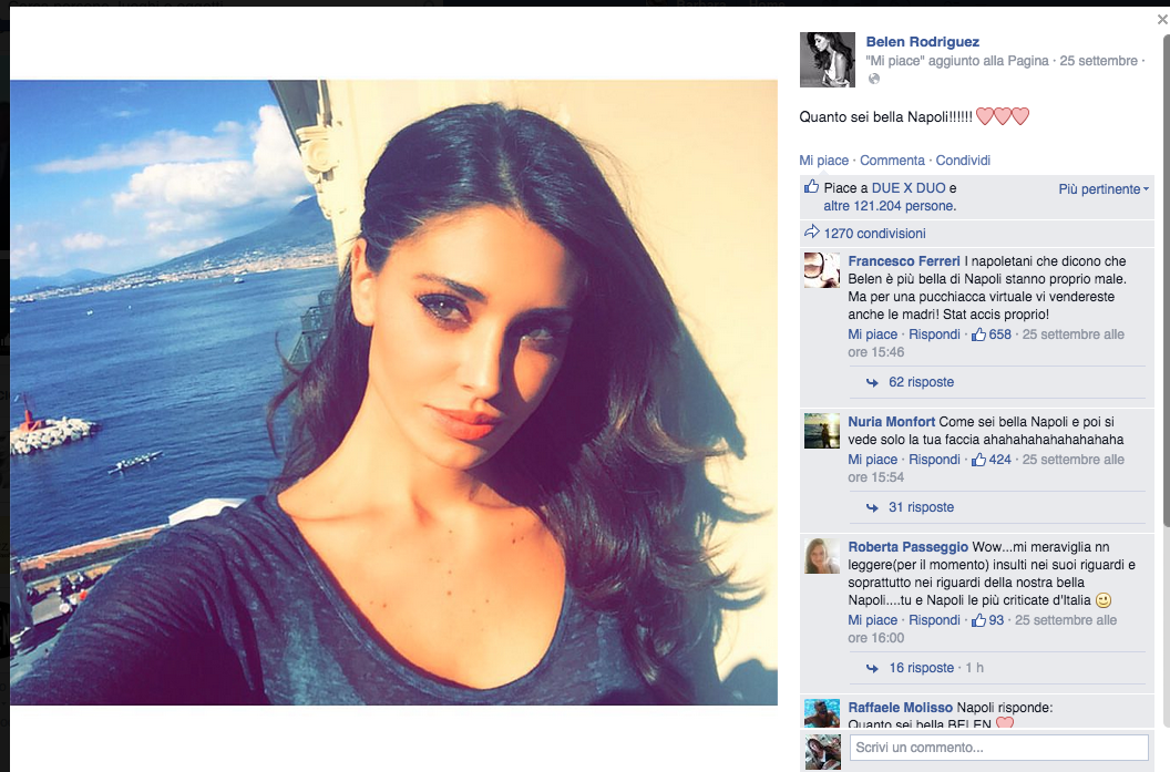 Belén Rodriguez regina di Napoli Belén Rodriguez regina di Napoli