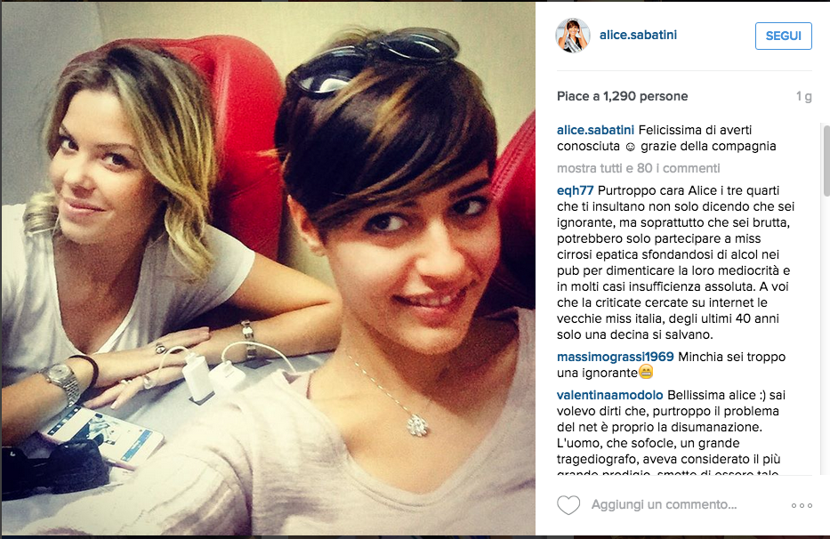 Alice Sabatini, miss social network