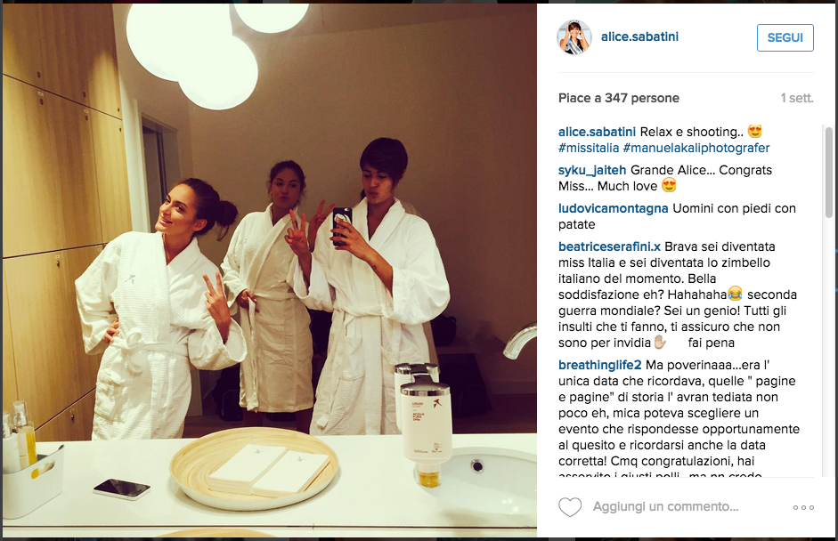 Alice Sabatini, miss social network