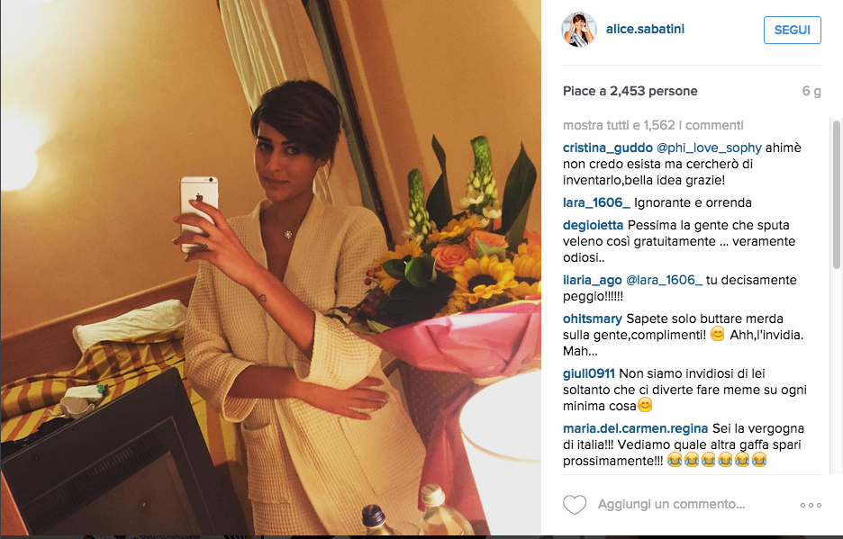 Alice Sabatini, miss social network