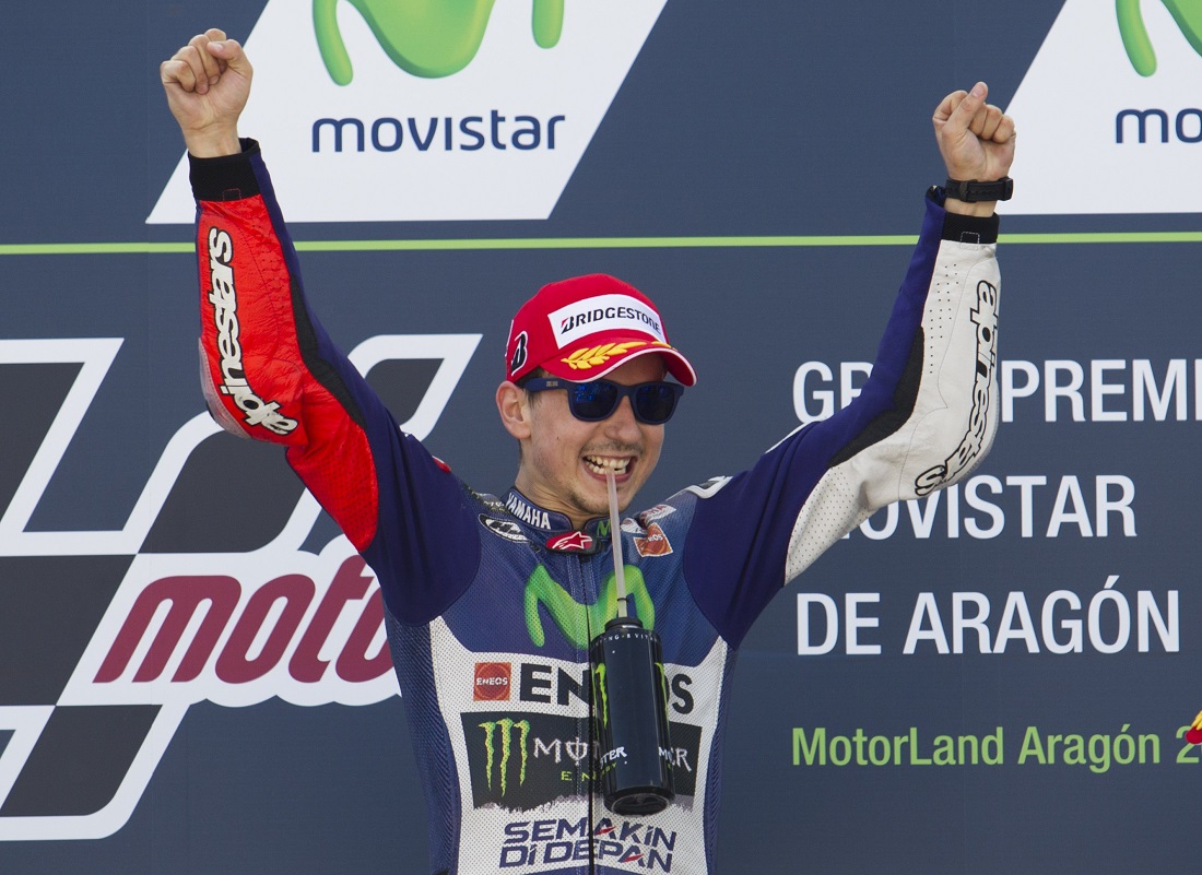 Gp Aragona: stravince Lorenzo, Pedrosa 2°, Rossi 3° Gp Aragona: stravince Lorenzo, Pedrosa 2°, Rossi 3°