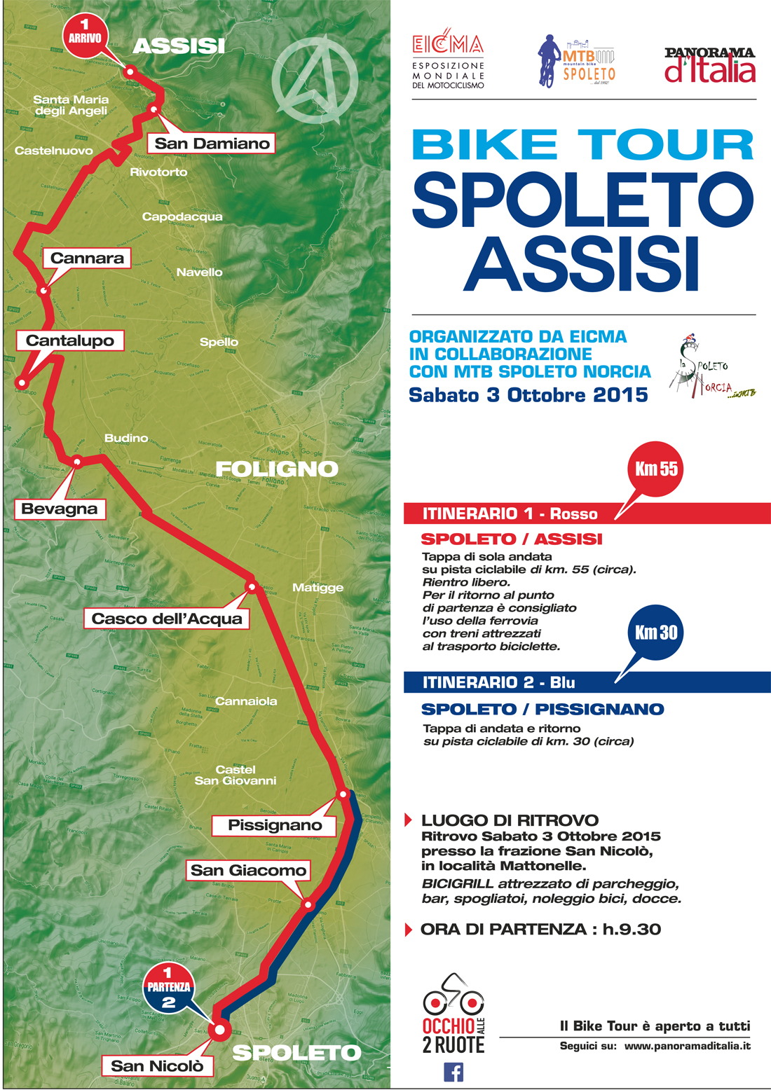 Il bike tour Spoleto-Assisi