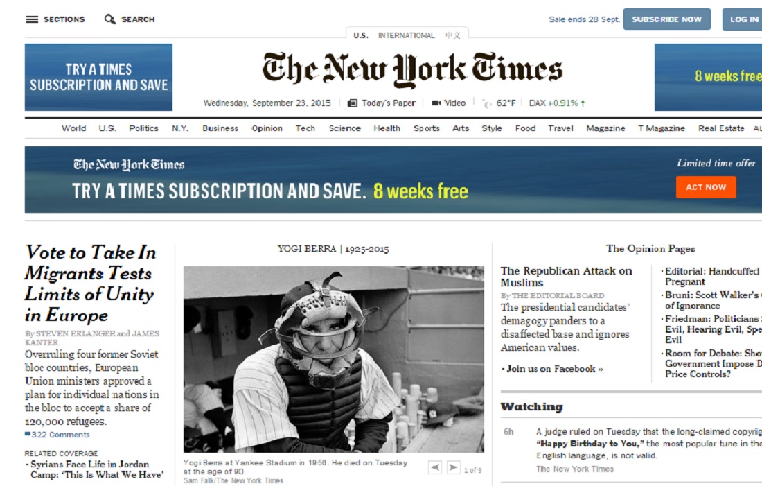 E’ morto Yogi Berra. Con lui, il baseball è diventato leggenda E’ morto Yogi Berra. Con lui, il baseball è diventato leggenda