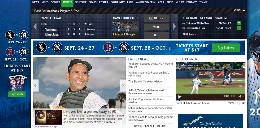 E’ morto Yogi Berra. Con lui, il baseball è diventato leggenda E’ morto Yogi Berra. Con lui, il baseball è diventato leggenda