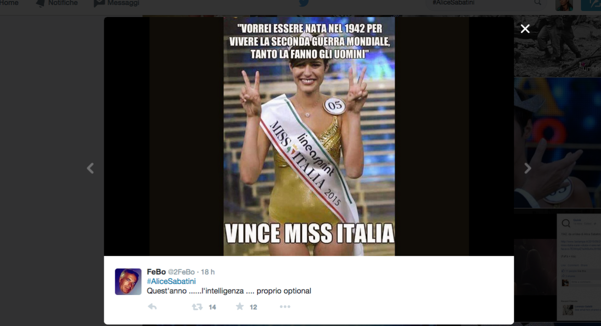 Galleria foto 'Alice Sabatini, il web non perdona il suo #vorrei' - foto 11