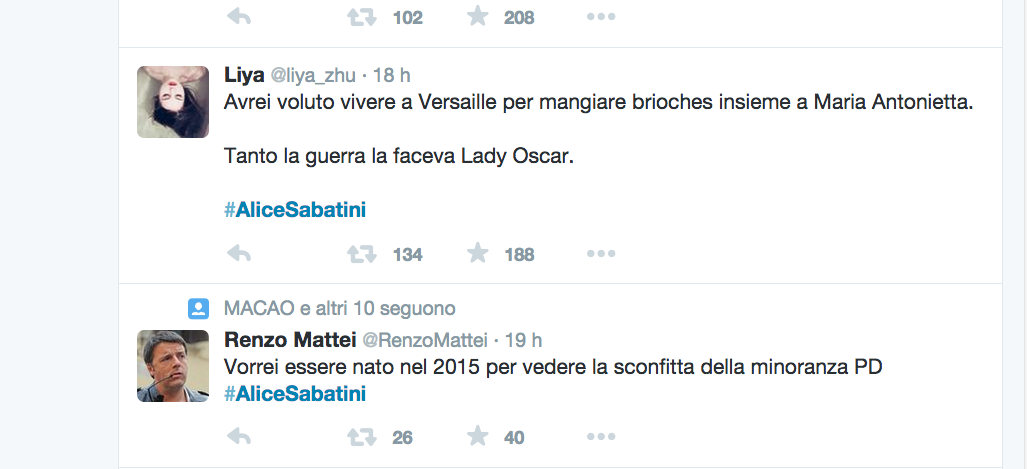 Alice Sabatini, il web non perdona il suo #vorrei Alice Sabatini, il web non perdona il suo #vorrei