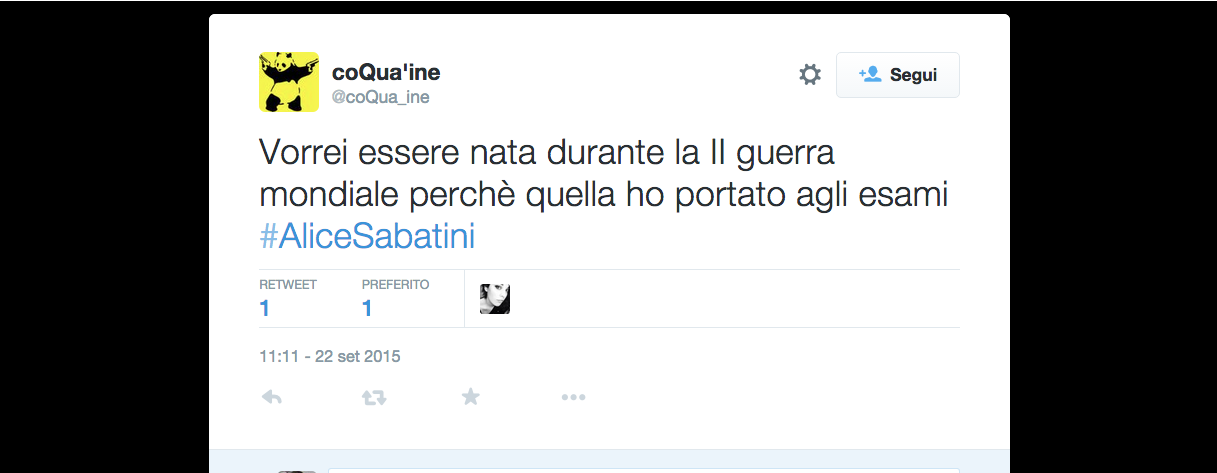 Alice Sabatini, il web non perdona il suo #vorrei Alice Sabatini, il web non perdona il suo #vorrei