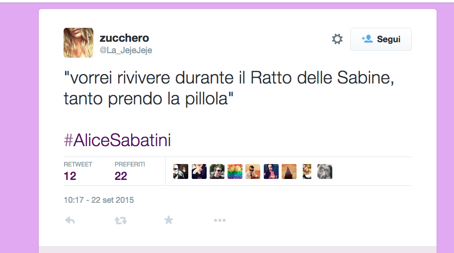 Alice Sabatini, il web non perdona il suo #vorrei Alice Sabatini, il web non perdona il suo #vorrei
