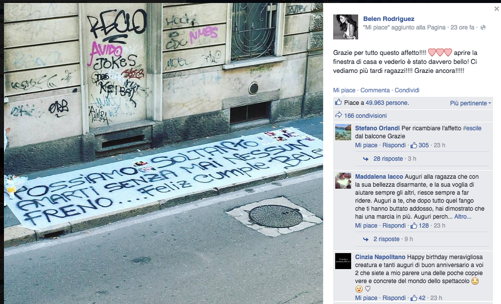 Belén come Frida: party gipsy per il compleanno della showgirl