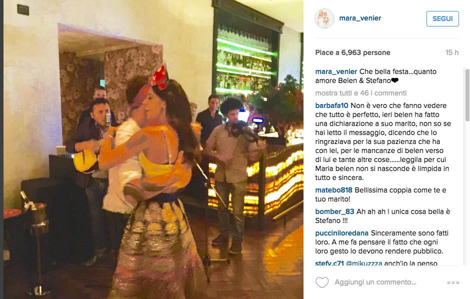 Belén come Frida: party gipsy per il compleanno della showgirl