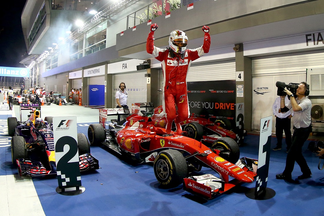 Gp Singapore: Vettel riporta la Ferrari in corsa per il Mondiale di F1 Gp Singapore: Vettel riporta la Ferrari in corsa per il Mondiale di F1