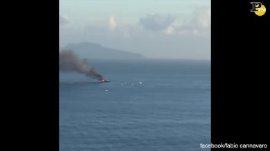 Incendio distrugge lo yacht di De Laurentiis – video