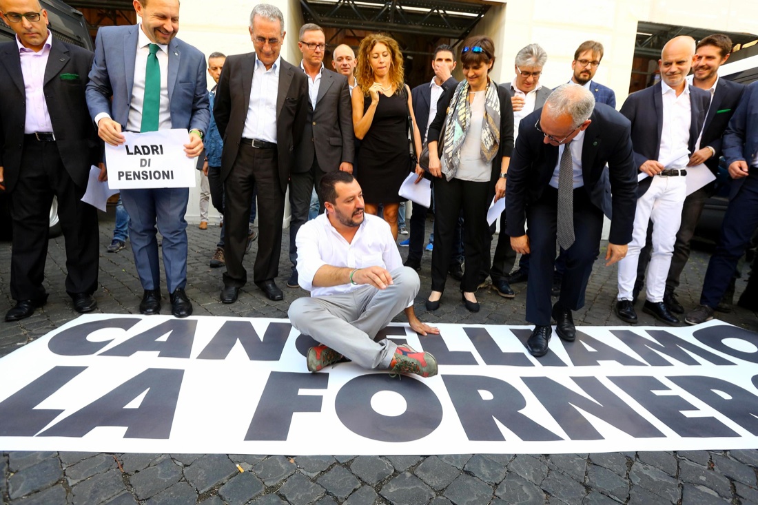Esodati: la Lega occupa i banchi del Governo
