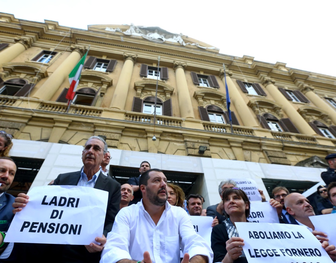 Esodati: la Lega occupa i banchi del Governo