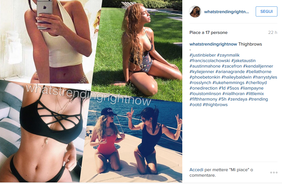 #Thigh-gap addio, ora va il #thighbrow #Thigh-gap addio, ora va il #thighbrow