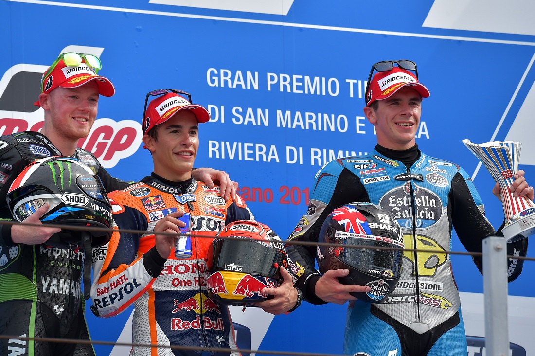 Gp San Marino: vince Marquez, crolla Lorenzo e Rossi allunga Gp San Marino: vince Marquez, crolla Lorenzo e Rossi allunga