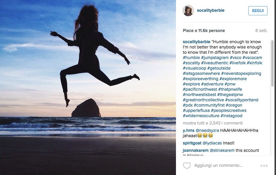 La Barbie hypster che si fa beffa della Instagram mania La Barbie hypster che si fa beffa della Instagram mania