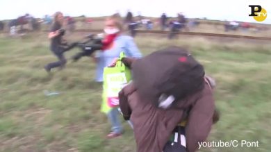 Nuovo video dello sgambetto al profugo