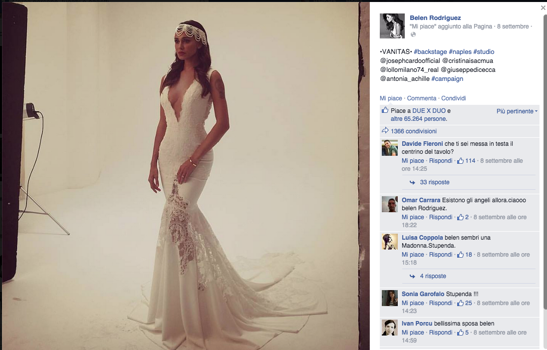 Con Belén a Napoli lo shooting diventa un evento Con Belén a Napoli lo shooting diventa un evento