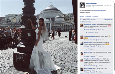 Con Belén a Napoli lo shooting diventa un evento