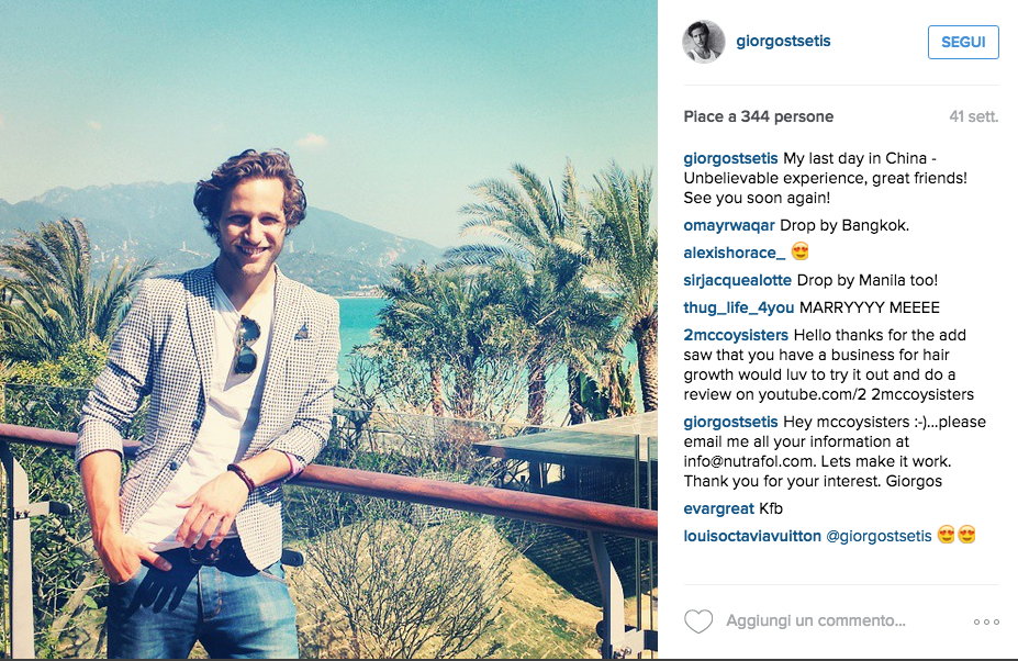 Giorgos, il modello che ha detto no al sesso per il lavoro Giorgos, il modello che ha detto no al sesso per il lavoro