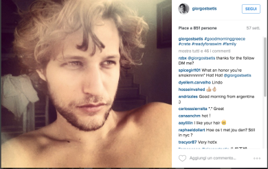 Giorgos, il modello che ha detto no al sesso per il lavoro