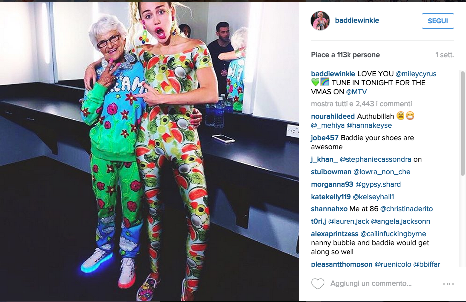 Baddie Winkle: la star di Instagram che fa impazzire Miley Cyrus Baddie Winkle: la star di Instagram che fa impazzire Miley Cyrus