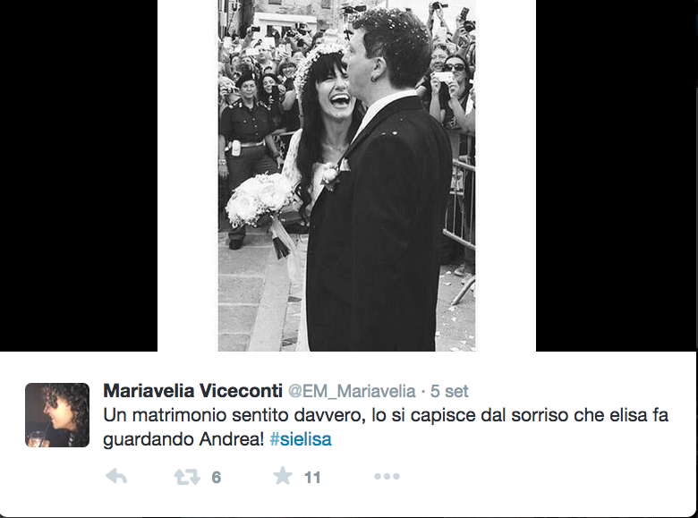 Elisa, matrimonio romantic rock per la cantante Elisa, matrimonio romantic rock per la cantante