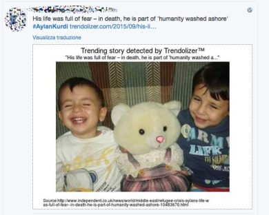 Aylan e il bisogno di non girarsi dall’altra parte