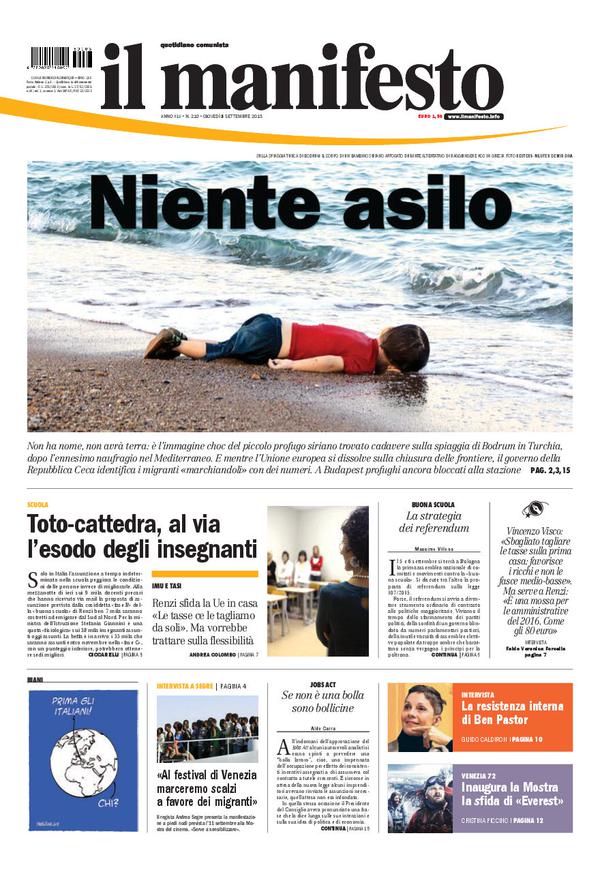 La morte di Aylan e le nostre responsabilità