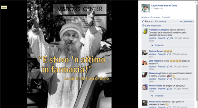 “Le più belle frasi di Osho”, boom di like per la pagina Facebook