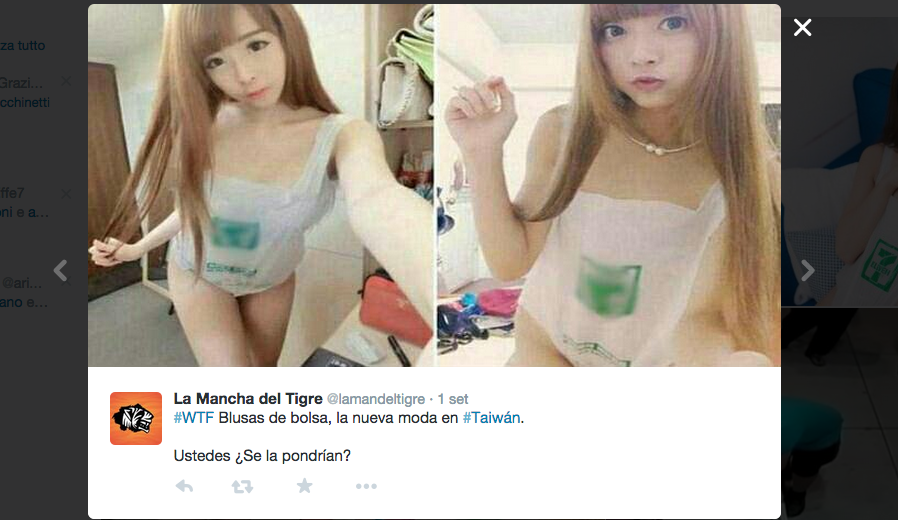 Da Taiwan la moda social di vestirsi coi sacchetti della spesa Da Taiwan la moda social di vestirsi coi sacchetti della spesa