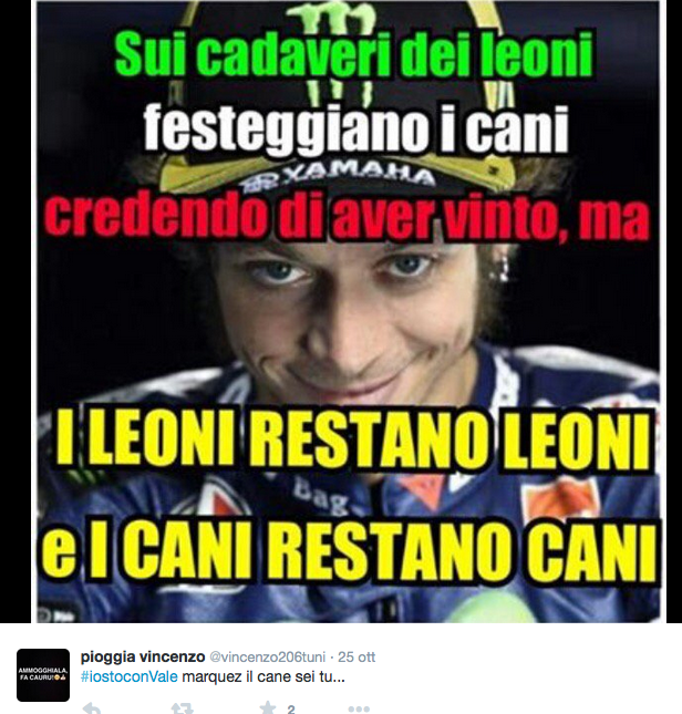 Rossi vs. Marquez e Lorenzo: l’ironia del Web contro il “Patto d’Andorra” Rossi vs. Marquez e Lorenzo: l’ironia del Web contro il “Patto d’Andorra”