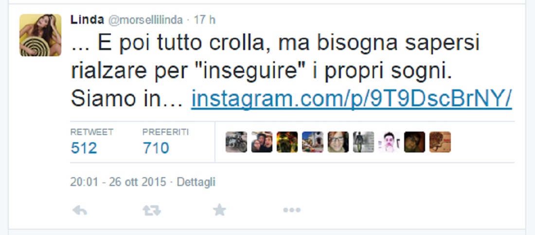 Linda Morselli a Rossi: “Rialzati e insegui i tuoi sogni”. E Vale risponde sì Linda Morselli a Rossi: “Rialzati e insegui i tuoi sogni”. E Vale risponde sì