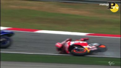 MotoGp, Sepang: il video dell’incidente tra Rossi e Marquez
