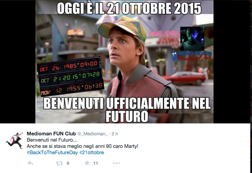 #BackToTheFutureDay, i social aspettano Marty McFly