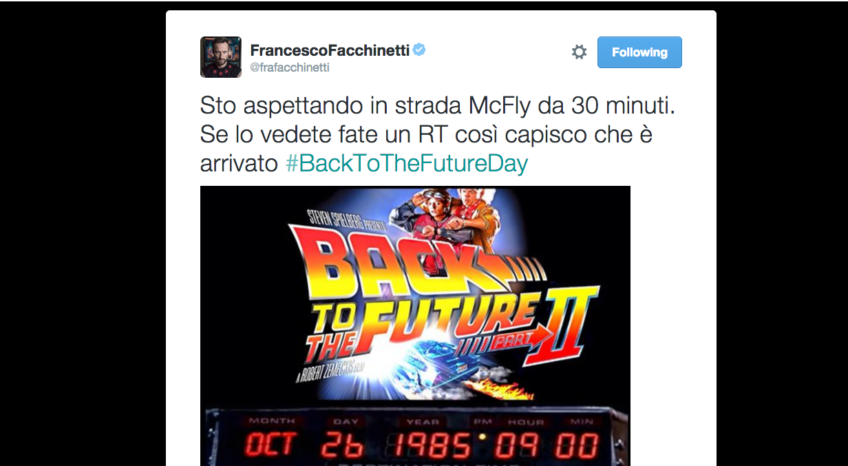 #BackToTheFutureDay, i social aspettano Marty McFly