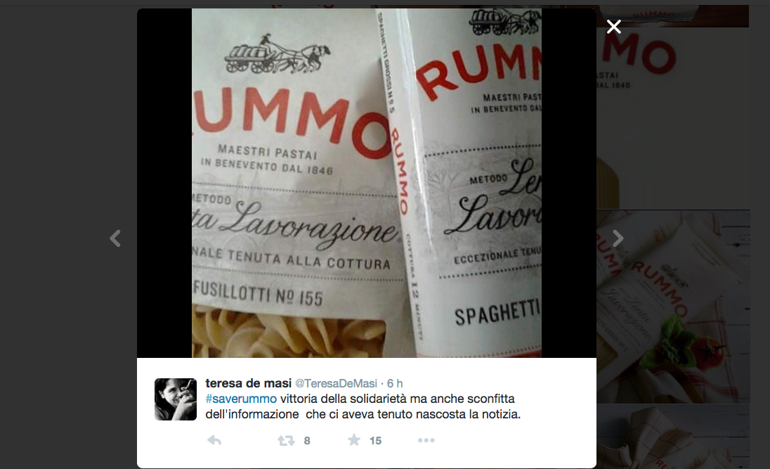 #SaveRummo, sui social gara di solidarietà per il pastificio allagato #SaveRummo, sui social gara di solidarietà per il pastificio allagato