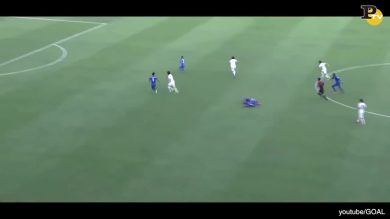 Giocatore sviene per un calcio in faccia