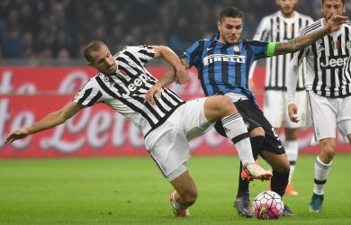 Inter – Juventus finisce 0-0, due legni e tanti ammoniti