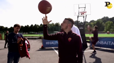 De Rossi, Florenzi, Nainggolan e Manolas si sfidano nella NBA #HalfCourt Challenge