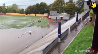 Tacoma, stadio completamente allagato