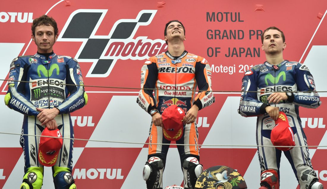 Gp Giappone: Lorenzo si sgonfia, Pedrosa vince e Rossi è 2° Gp Giappone: Lorenzo si sgonfia, Pedrosa vince e Rossi è 2°