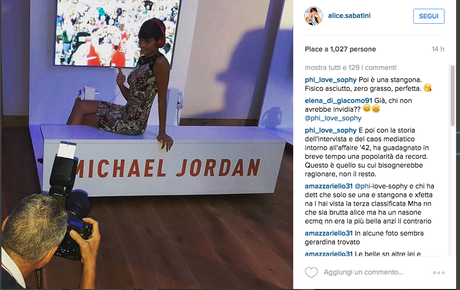 Alice Sabatini: “Sogno il cinema, ma niente nudo” Alice Sabatini: “Sogno il cinema, ma niente nudo”