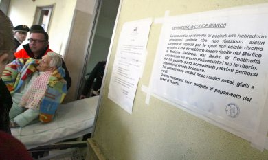 Sanità, Napoli: scomparso nei Pronto soccorso il codice bianco