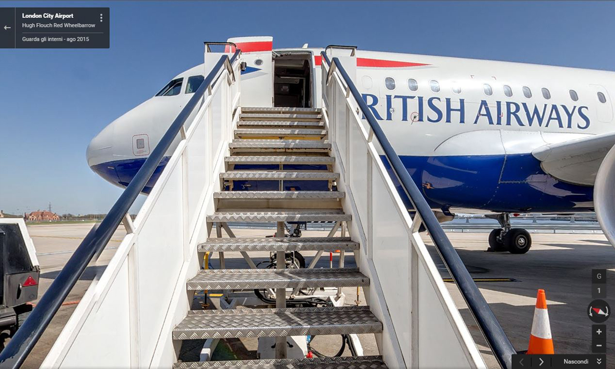 Google Street View su un volo British Airways
