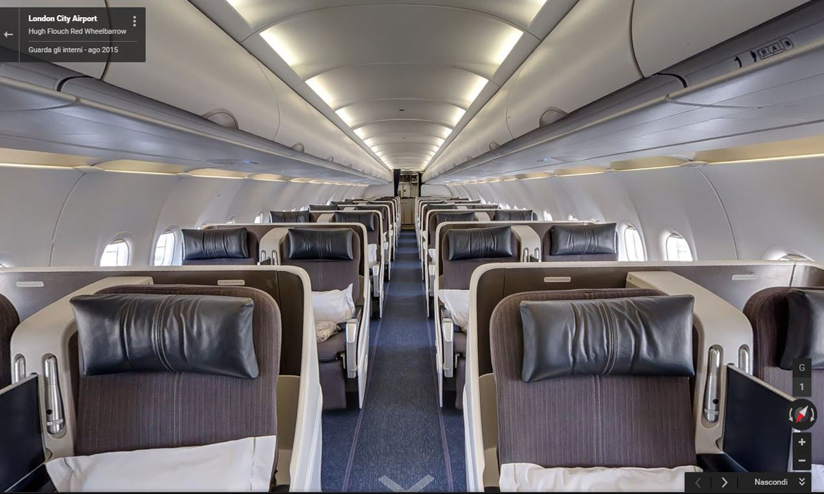 Google Street View su un volo British Airways
