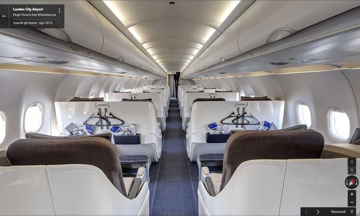 Google Street View su un volo British Airways