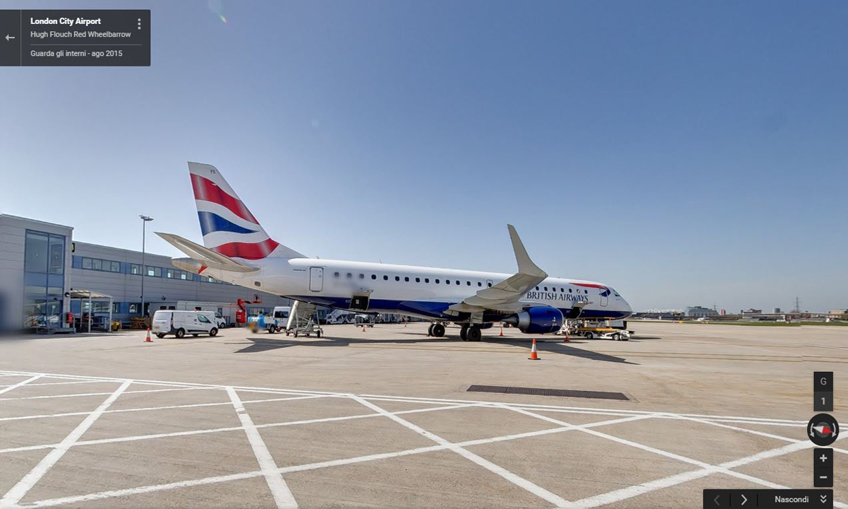 Google Street View su un volo British Airways